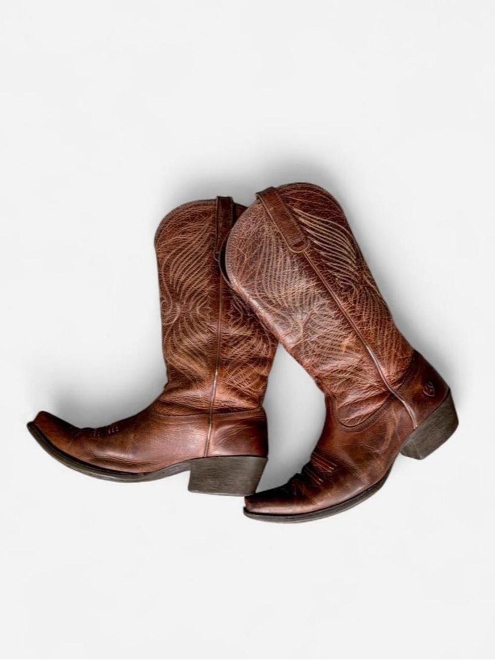 Ariat Heritage Brown Leather Western Women’s Cowboy Boots 8 Cowgirl Rodeo